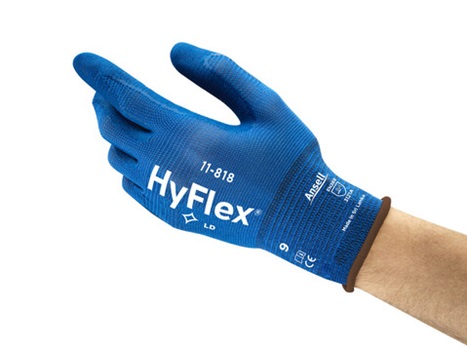 Ansell Hynit 32-800 Guanti Lavoro Oleorepellenti, Protezione Meccanica, Blu, Taglia 9 (12 Paia), Alternativi A Cotone E Pelle